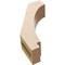 Ekena Millwork 3-inch W x 8-inch D x 12-inch H Imperial Rough Cedar Woodgrain TimberThane Knee Brace, Primed BRCUR03X08X12IMPRCPR - alternate 2